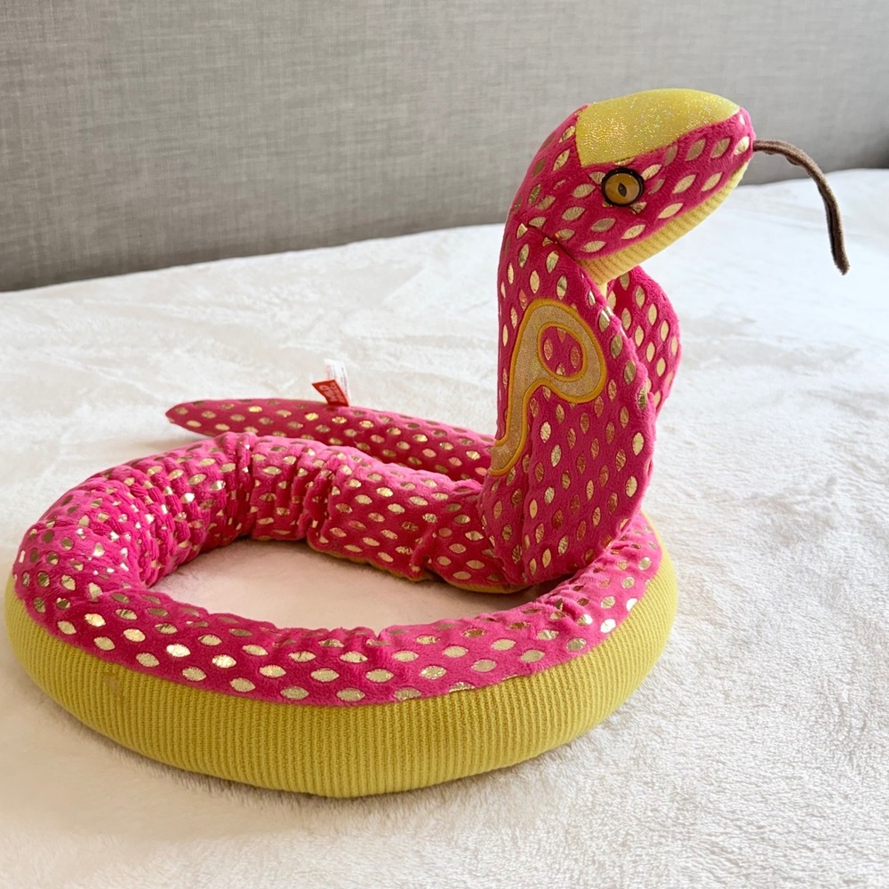 Wild Republic Pink Gold Spotted Snake Plush 48" Stuffed Animal K&M Toy - Picture 12 of 12